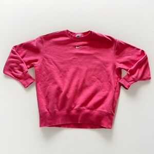 Women’s Nike Logo Phoenix Crewneck Sweatshirt Pink Size Small
